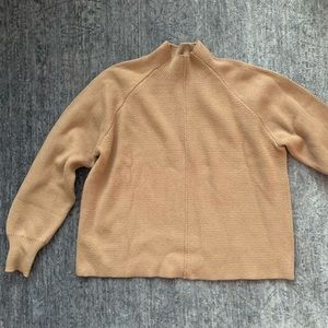 Mango Tan Mock Neck Sweater